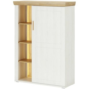 Primo Highboard Jorvik - weiß - Materialmix - 100 cm - 140 cm - 40 cm | Möbel Kraft