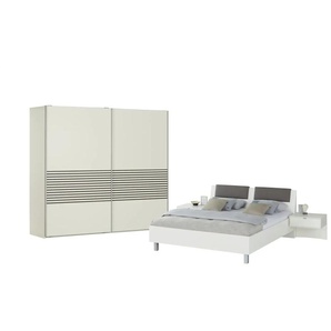 Primo Komplett-Schlafzimmer Casablanca - weiß - Materialmix | Möbel Kraft