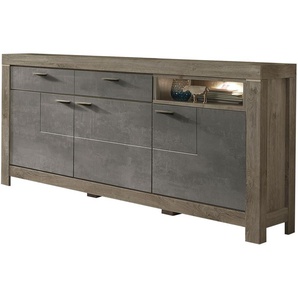 Primo Sideboard Porto - grau - Materialmix - 196 cm - 100 cm - 42 cm | Möbel Kraft