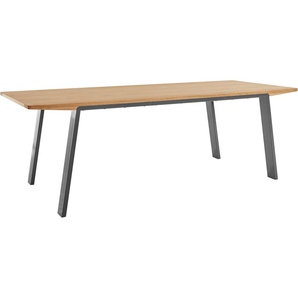 products Esstisch Flemming, Massivholz Eiche, 175 cm oder 225 cm, elegant gewölbte Tischplatte