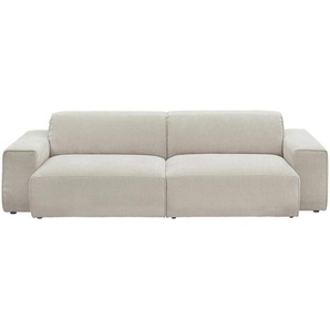 Pure Home Lifestyle Bigsofa, Beige, Textil, 3-Sitzer, 238x71x101 cm, Blauer Engel, Goldenes M, Oeko-Tex® Standard 100, DGM-Klimapakt, DGM-Emissionslabel, Typenauswahl, Lederauswahl, Stoffauswahl, Hocker erhältlich, Rücken echt, Wohnzimmer, Sofas &