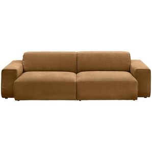 Pure Home Lifestyle Bigsofa, Braun, Textil, 3-Sitzer, 238x71x101 cm, Blauer Engel, Goldenes M, Oeko-Tex® Standard 100, DGM-Klimapakt, DGM-Emissionslabel, Typenauswahl, Lederauswahl, Stoffauswahl, Hocker erhältlich, Rücken echt, Wohnzimmer, Sofas &