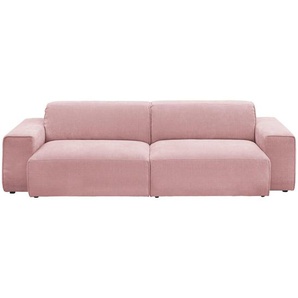 Pure Home Lifestyle Bigsofa, Rosa, Textil, 3-Sitzer, 238x71x101 cm, Blauer Engel, Goldenes M, Oeko-Tex® Standard 100, DGM-Klimapakt, DGM-Emissionslabel, Typenauswahl, Lederauswahl, Stoffauswahl, Hocker erhältlich, Rücken echt, Wohnzimmer, Sofas & Couches,