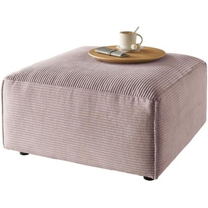 Pure Home Lifestyle Hocker, Rosa, Textil, quadratisch, 80x71x80 cm, Goldenes M, Made in EU, Oeko-Tex® Standard 100, DGM-Emissionslabel, Wohnzimmer, Hocker, Sitzhocker