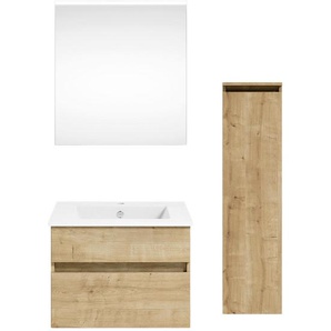 Puris Badezimmer Get2You, Eiche, Holzwerkstoff, 2 Schubladen, 92.2 cm, Goldenes M, Made in Germany, Dgm, hängend, Badezimmer, Badmöbelsets & -serien, Badmöbel-Sets