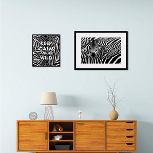 queence Bild Zebra, Abstrakt (2 St), gerahmt