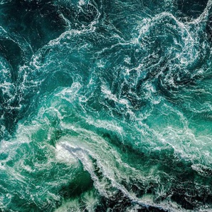 queence Leinwandbild Aqua, Meer, Meer Bilder (1 St), Akustikbild mit sehr guten Schallabsorptions-Eigenschaften