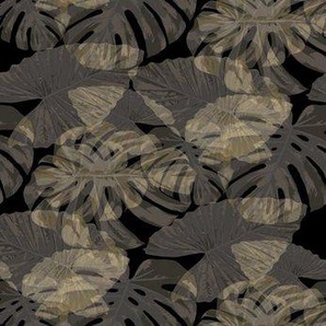 queence Vinyltapete Blätter Monstera, glatt, botanisch, (1 St), Selbstklebende Tapete 90x250cm mit herbstlichem Motiv