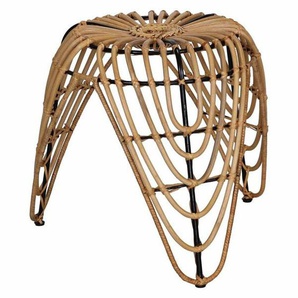 Rafia Rattan Beistelltisch 53x52cm