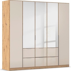 rauch Drehtürenschrank Kleiderschrank Kleiderschränke Schrank Garderobe AGORDO mit Glasfront mit Außenschubkästen, in 6 Breiten und 2 Höhen MADE IN GERMANY