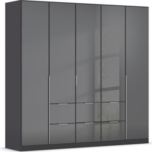 rauch Drehtürenschrank Kleiderschrank Kleiderschränke Schrank Garderobe AGORDO mit Glasfront mit Außenschubkästen, in 6 Breiten und 2 Höhen MADE IN GERMANY