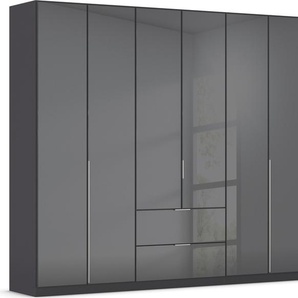 rauch Drehtürenschrank Kleiderschrank Kleiderschränke Schrank Garderobe AGORDO mit Glasfront mit Außenschubkästen, in 6 Breiten und 2 Höhen MADE IN GERMANY