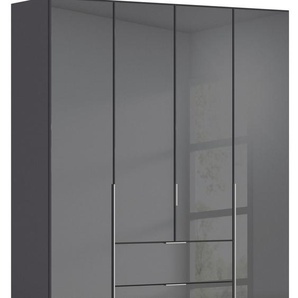 rauch Drehtürenschrank Kleiderschrank Kleiderschränke Schrank Garderobe AGORDO mit Glasfront mit Außenschubkästen, in 6 Breiten und 2 Höhen MADE IN GERMANY