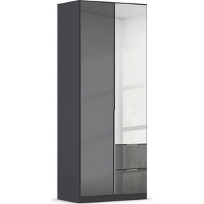 rauch Drehtürenschrank Kleiderschrank Kleiderschränke Schrank Garderobe AGORDO mit Glasfront mit Außenschubkästen, in 6 Breiten und 2 Höhen MADE IN GERMANY