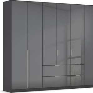 rauch Drehtürenschrank Kleiderschrank Kleiderschränke Schrank Garderobe AGORDO mit Glasfront mit Außenschubkästen, in 6 Breiten und 2 Höhen MADE IN GERMANY