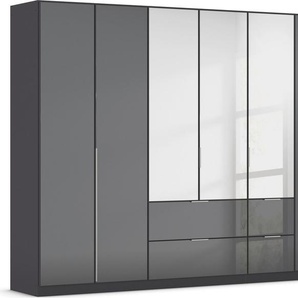 rauch Drehtürenschrank Kleiderschrank Kleiderschränke Schrank Garderobe AGORDO mit Glasfront mit Außenschubkästen, in 6 Breiten und 2 Höhen MADE IN GERMANY