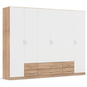 rauch Drehtürenschrank Kleiderschrank Schrank Garderobe Wäscheschrank GAMMA in 3 Breiten mit 6 Schubladen, in schlichtem Design TOPSELLER MADE IN GERMANY