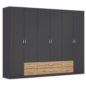 rauch Drehtürenschrank Kleiderschrank Schrank Garderobe Wäscheschrank GAMMA in 3 Breiten mit 6 Schubladen, in schlichtem Design TOPSELLER MADE IN GERMANY