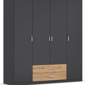 rauch Drehtürenschrank Kleiderschrank Schrank Garderobe Wäscheschrank GAMMA in 3 Breiten mit 6 Schubladen, in schlichtem Design TOPSELLER MADE IN GERMANY