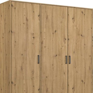 rauch Drehtürenschrank Kleiderschrank Schrank Garderobe Wäscheschrank TOPSELLER VOYAGER mit modernen Griffen in Graumetallic, viel Stauraum MADE IN GERMANY