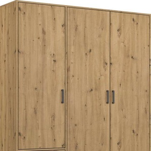 rauch Drehtürenschrank Kleiderschrank Schrank Garderobe Wäscheschrank VOYAGER moderne Griffe in Graumetallic mit Außenschubkästen MADE IN GERMANY