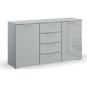 rauch Kommode Sideboard Schubladenkommode Kombikommode KOLUNA mit Glasfront, mit 4 Schubkästen und 2 Türen sowie Metallgriffen MADE IN GERMANY