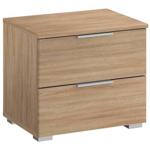 Rauch Möbel Nachtschrank Rauch Alabama, Sonoma Eiche, Holzwerkstoff, 2 Schubladen, 47x43x42 cm, Blauer Engel, Goldenes M, BQ - Bündnis für Qualität, Made in Germany, Soft-Close-System, Schlafzimmer, Nachttische