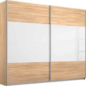 rauch Schwebetürenschrank Quadra Bestseller Schlafzimmerschrank in vielen Breiten Kleiderschrank Garderobenschrank Schrank mit Glaselementen