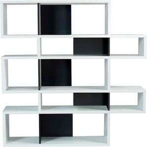 Raumteilerregal TEMAHOME Regale Gr. B/H/T: 156 cm x 160 cm x 34 cm, schwarz-weiß (weiß, schwarz) Raumteiler-Regale