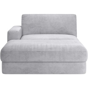 Recamiere RAUM.ID Innovid Sofas Gr. B/H/T: 132cm x 87cm x 196cm, Breitcord, Recamiere links, silberfarben (silber) Modernes Modul-Polsterprogramm