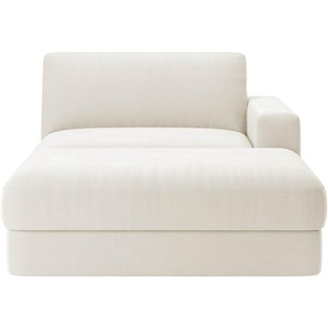 Recamiere RAUM.ID Innovid Sofas Gr. B/H/T: 132cm x 87cm x 196cm, Luxus-Microfaser ALTARA NUBUCK, Recamiere rechts, beige (elfenbein) Modernes Modul-Polsterprogramm