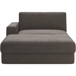 Recamiere RAUM.ID Innovid Sofas Gr. B/H/T: 132cm x 87cm x 196cm, Luxus-Microfaser Euphoria, Recamiere links, grau (fango) Modernes Modul-Polsterprogramm