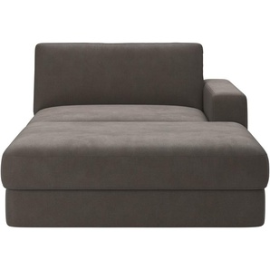 Recamiere RAUM.ID Innovid Sofas Gr. B/H/T: 132cm x 87cm x 196cm, Luxus-Microfaser Euphoria, Recamiere rechts, grau (fango) Modernes Modul-Polsterprogramm