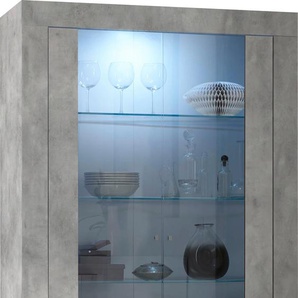 Regal INOSIGN Urbino Regale grau (beton) Türkommode Vitrinenschrank Höhe 191 cm