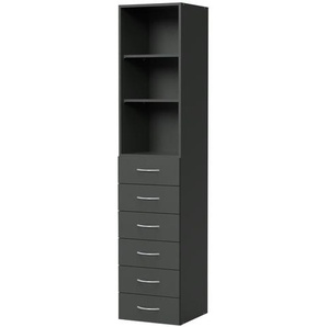 Regal Multischrank-System | grau | 40 cm | 185 cm | 40 cm |