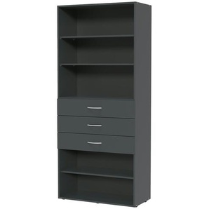 Regal Multischrank-System | grau | 80 cm | 185 cm | 40 cm |