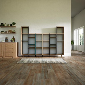Bücherregal Eiche - Modernes Regal für Bücher: Hochwertige Qualität, einzigartiges Design - 233 x 168 x 34 cm, Individuell konfigurierbar