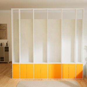 Regalsystem Gelb - Flexibles Regalsystem: Türen in Gelb - Hochwertige Materialien - 377 x 348 x 34 cm, Komplett anpassbar