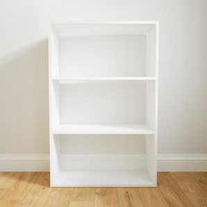 Aktenregal Weiß - Flexibles Büroregal: Hochwertige Qualität, einzigartiges Design - 77 x 117 x 34 cm, konfigurierbar