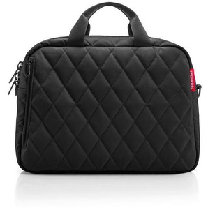 Reisenthel Laptoptasche, Schwarz, Kunststoff, 40x28.5x10 cm, gepolstertes Hauptfach, verstellbarer Schultergurt, abnehmbarer Reißverschluss, Arbeitszimmer, Bürozubehör