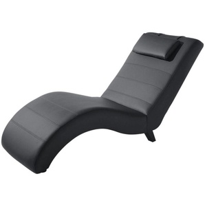 Relaxliege MAX WINZER Nova Sofas Gr. B/H/T: 63 cm x 84 cm x 160 cm, Luxus-Microfaser, schwarz inklusive Nackenkissen