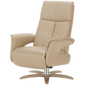 Nils Olsen Relaxsessel aus Leder  Lia ¦ beige ¦ Maße (cm): B: 78 H: 108 T: 86