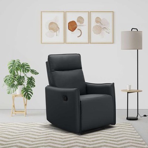 Relaxsessel DOREL HOME Lugo, TV-Sessel, Sessel Wohnzimmer mit Schlaffunktion, schwarz, B:71cm H:102cm T:86cm, 100% Polyurthan, Sessel, Loungesessel mit manueller Relaxfunktion