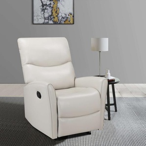 Relaxsessel HOME AFFAIRE Chesley, TV-Sessel mit Schlaffunktion, Sessel Wohnzimmer Gr. Kunstleder, B/H/T: 81cm x 100cm x 98cm, beige (creme) mit Relaxfunktion, frei stellbar