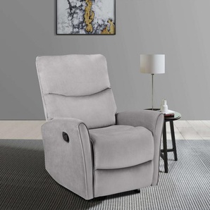 Relaxsessel HOME AFFAIRE Chesley, TV-Sessel mit Schlaffunktion, Sessel Wohnzimmer Gr. Veloursstoff, B/H/T: 81 cm x 100 cm x 98 cm, grau Lesesessel und Relaxsessel mit Relaxfunktion, frei stellbar