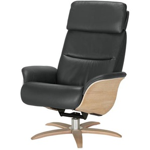 Nils Olsen Relaxsessel Leder mit Relaxfunktion Balance ¦ schwarz ¦ Maße (cm): B: 80 H: 112 T: 121