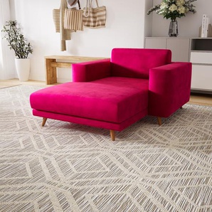 Relaxsessel Samt Magentapink - Eleganter Relaxsessel: Hochwertige Qualität, einzigartiges Design - 128 x 75 x 162 cm, Individuell konfigurierbar