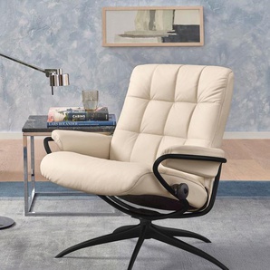 Relaxsessel STRESSLESS London Sessel Gr. Leder BATICK, Star Base-Standard Base, Rela x funktion-Rückteilverstellung, B/H/T: 80 cm x 87 cm x 70 cm, beige (cream batick) Lesesessel und Relaxsessel Low Back, mit Star Base, Gestell Schwarz