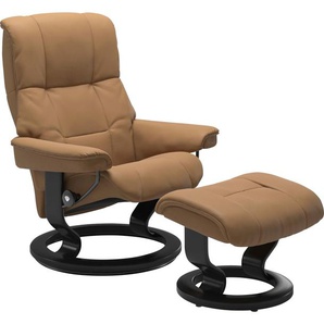 Relaxsessel STRESSLESS Mayfair Sessel Gr. Leder PALOMA, Classic Base Schwarz, Relaxfunktion-Drehfunktion-Plus™System-Gleitsystem, B/H/T: 88 cm x 102 cm x 77 cm, braun (taupe paloma) Lesesessel und Relaxsessel mit Hocker, Classic Base, Größe S, M & L,