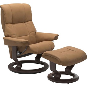 Relaxsessel STRESSLESS Mayfair Sessel Gr. Leder PALOMA, Classic Base Wenge, Relaxfunktion-Drehfunktion-Plus™System-Gleitsystem, B/H/T: 75 cm x 99 cm x 73 cm, braun (taupe paloma) Lesesessel und Relaxsessel mit Hocker, Classic Base, Größe S, M & L, Gestell